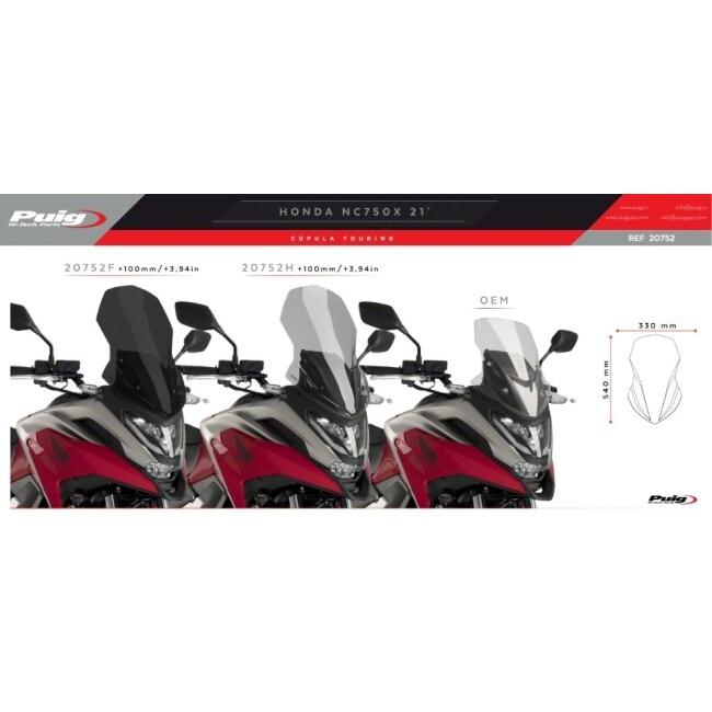 Puig プーチ ツーリングスクリーン カラー：スモーク NC750X NC750 HONDA ホンダ スクリーン 外装_10