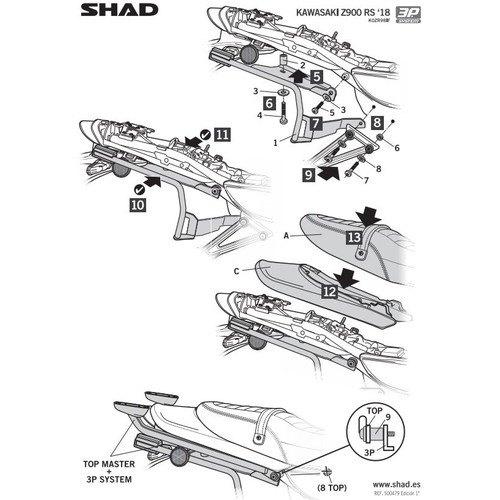 SHAD（シャッド） 3Pシステム フィッティングキット Z900RS Z900RS