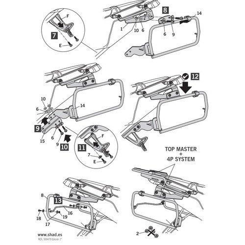 SHAD（シャッド） 4Pシステム フィッティングキット テネレ700 YAMAHA