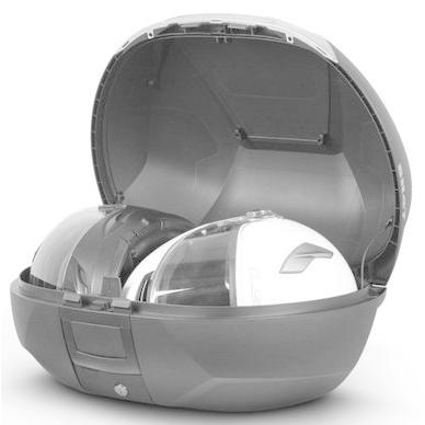 SHAD シャッド SH47 トップケース カラー：無塗装ブラック／カーボン調パネルレッド（メーカー品番：D0B47206） トップケース・テールボックス_1
