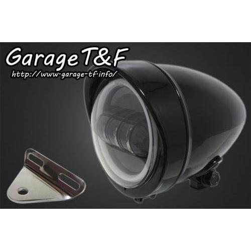 Garage T＆F - Garage T\u0026F 車宿り 4.5インチロケットライトプロジェクターLEDいたし方(輪っか付き添い人) ＆ライトステー(手あいA)一揃いの道具 ロケット花火ともし火仕上：黒いこと仕上 ライト、レンズ-ヘッドライトASSY