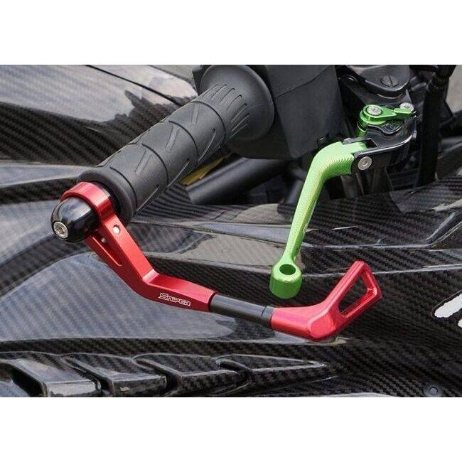 SNIPER スナイパー アルミ製ブレーキレバーガード カラー：レッド KAWASAKI カワサキ レバーガード ハンドル | SNIPER（バイク） | 01
