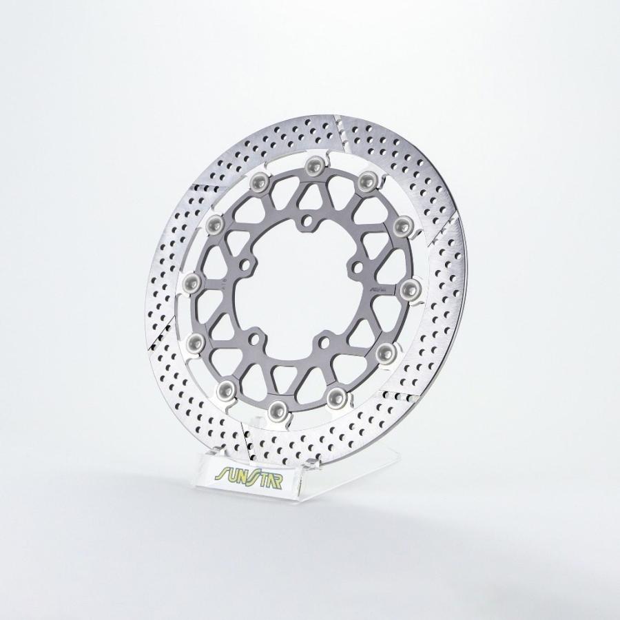 SUNSTAR サンスター WORKS EXPAND［ワークスエキスパンド］フロントディスクローター ピンカラー：シルバー / フローティングタイプ：フルフローティング 左用 | SUNSTAR（バイク）