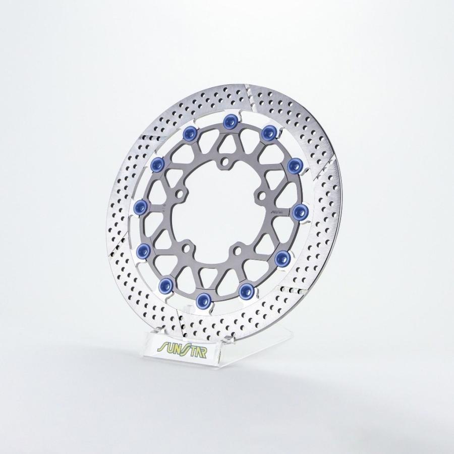 SUNSTAR サンスター WORKS EXPAND［ワークスエキスパンド］フロントディスクローター ピンカラー：ブルー / 右用 フローティングタイプ：フルフローティング