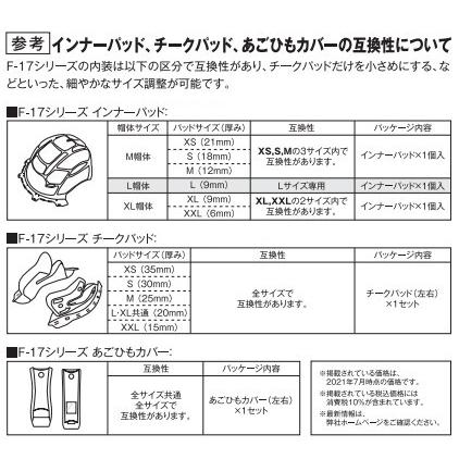 OGK KABUTO オージーケーカブト KF17 インナーパッド ワイド【補修・オプションパーツ】 サイズ： L ヘルメット内装センターパッド ヘルメット | OGK Kabuto | 03