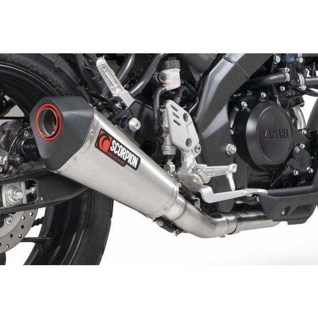 SCORPION スコーピオン セルケトテーパー フルエキゾーストマフラー タイプ：ブラッシュステンレススチール／重量：3.04kg XSR125 YAMAHA ヤマハ マフラーの画像
