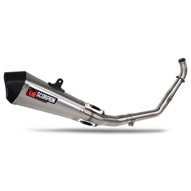 SCORPION スコーピオン セルケトテーパー フルエキゾーストマフラー タイプ：ブラッシュステンレススチール／重量：3.04kg XSR125 YAMAHA ヤマハ マフラーの画像