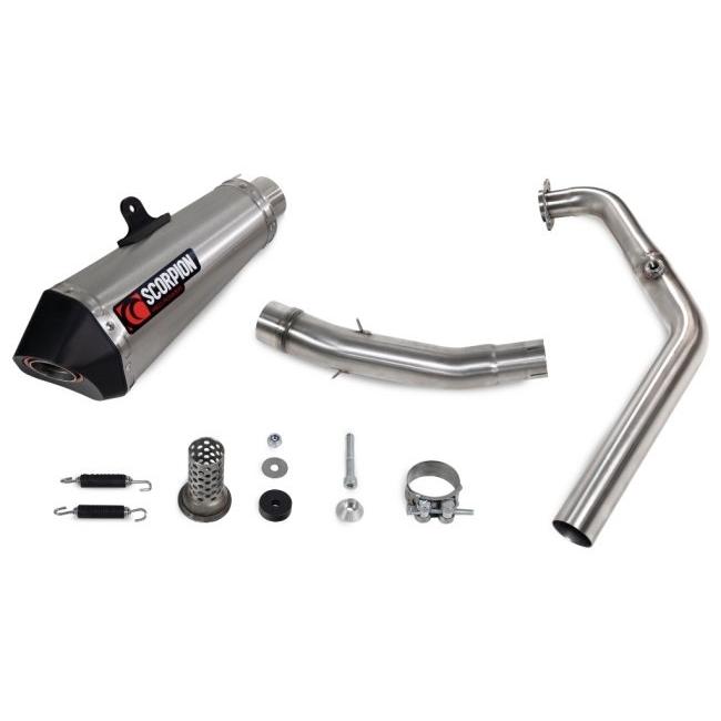 SCORPION スコーピオン セルケトテーパー フルエキゾーストマフラー タイプ：ブラッシュステンレススチール／重量：3.04kg XSR125 YAMAHA ヤマハ マフラーの画像