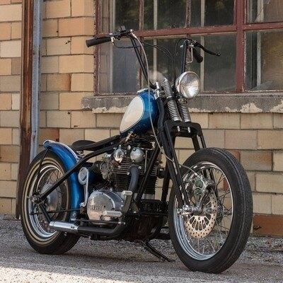 部品屋K&W 74スプリンガーフォークキット カラー：メッキ XS650 YAMAHA