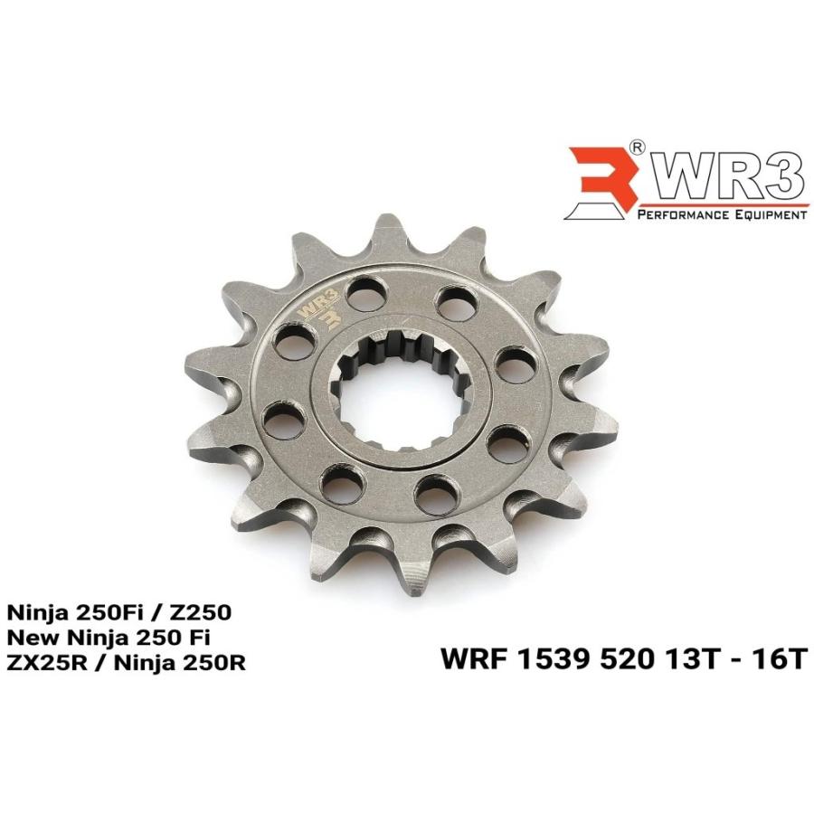 WR3 ダブルアールスリー ステンレスフロントスプロケット 丁数 WR3 ダブルアールスリー ステンレスフロントスプロケット 丁数