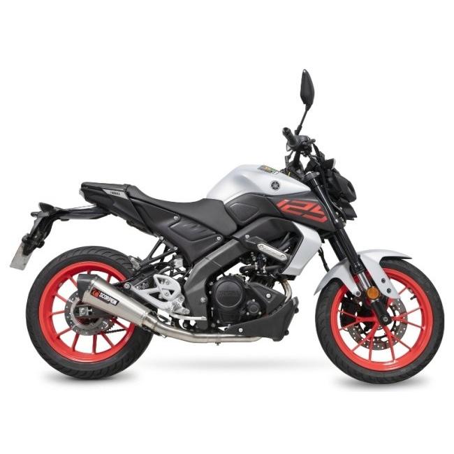 SCORPION スコーピオン セルケトテーパー フルエキゾーストマフラー タイプ：ブラッシュステンレススチール MT125 YAMAHA ヤマハ マフラーの画像
