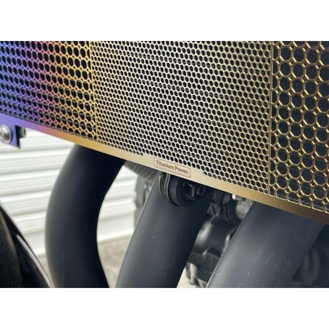 チタニウムパワー　ラジエターコアガード　カワサキ　Z900RS 飛び石なし チタン ラジエターコアガード for KAWASAKI Z900RS/RS CAFE 【2021