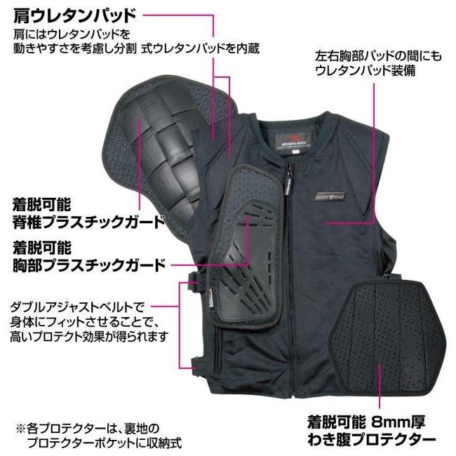 ラフ＆ロード ROUGH＆ROAD ボディープロテクターベスト サイズ：M