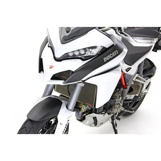 MOTO CORSE - モトコルセ チタニウム プロテクションスクリーン ラジエター Multistrada 1200 950 1260 DUCATI ドゥカティ 落ち居るかかわり合い 発動機