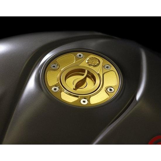MOTO CORSE モトコルセ CNC ビレット フューエルタンクキャップ クイックオープンタイプ with DBT カラー：ゴールド F3 MV AGUSTA アグスタ タンク関連 外装の画像