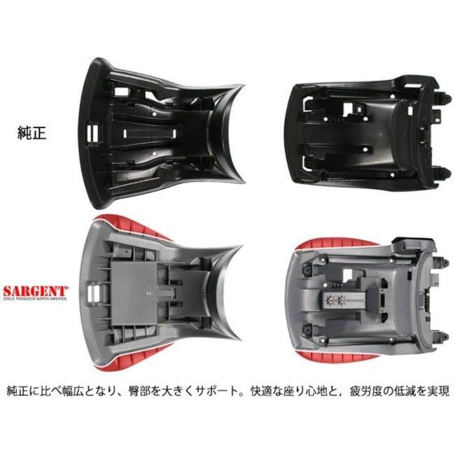 SARGENT サージェント ワールドスポーツパフォーマンスシート 【ローシート：フロント＋リア】 パイピングカラー：19ブラック K1600GT K1600GTL BMW シート_8