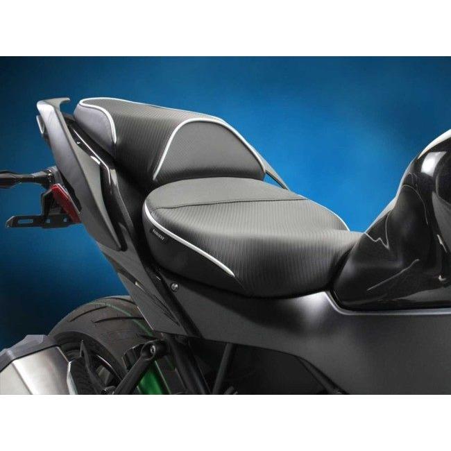 SARGENT サージェント ワールドスポーツパフォーマンスシート 【フロントのみ】 パイピングカラー：G022ブルー Ninja H2 SX SX-SE SX-SE+ KAWASAKI カワサキ_3