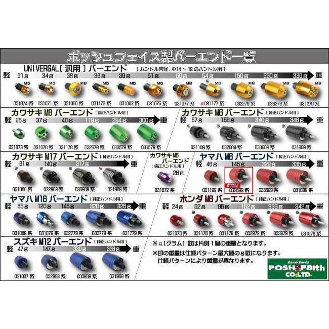 POSH Faith ポッシュ フェイス ミドルウェイトバーエンド カラー：チタン YZF-R25 YZF-R3 MT-25 MT-03 N-MAX YAMAHA ヤマハ バーエンド ハンドル | ブランド登録なし | 01