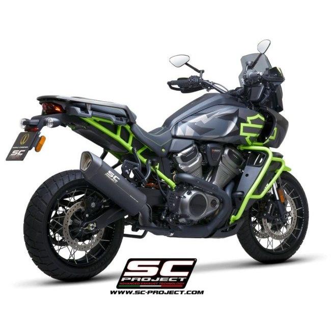 SC-PROJECT SCプロジェクト SC1-R GT スリップオンサイレンサー 材質：マットブラック PAN AMERICA 1250 HARLEY-DAVIDSON ハーレーダビッドソン マフラーの画像