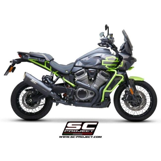SC-PROJECT SCプロジェクト SC1-R GT スリップオンサイレンサー 材質：マットブラック PAN AMERICA 1250 HARLEY-DAVIDSON ハーレーダビッドソン マフラーの画像