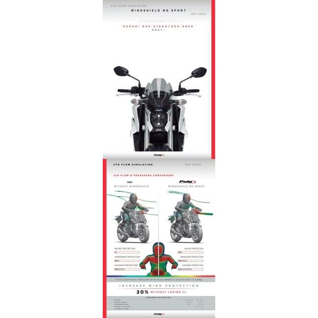 Puig プーチ ニュージェネレーションNKスクリーン(SPORT) カラー：ブルー GSX-S1000 GSX-S950 SUZUKI スズキ スクリーン 外装_6