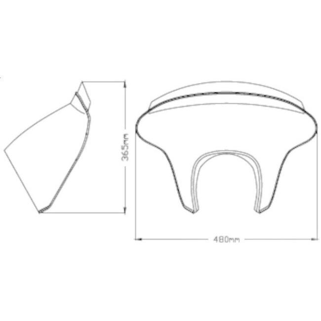 Puig（プーチ） ウインドシールド バットウイング SML(SPORT