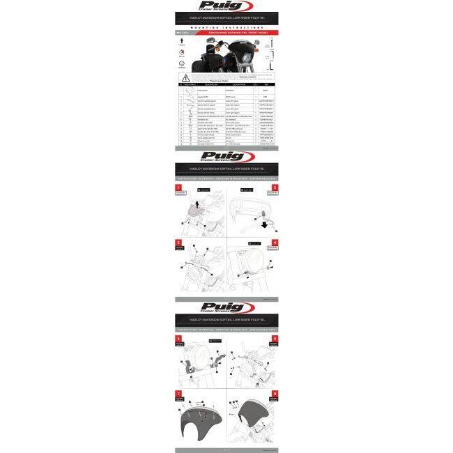 Puig（プーチ） ウインドシールド バットウイング SML(SPORT