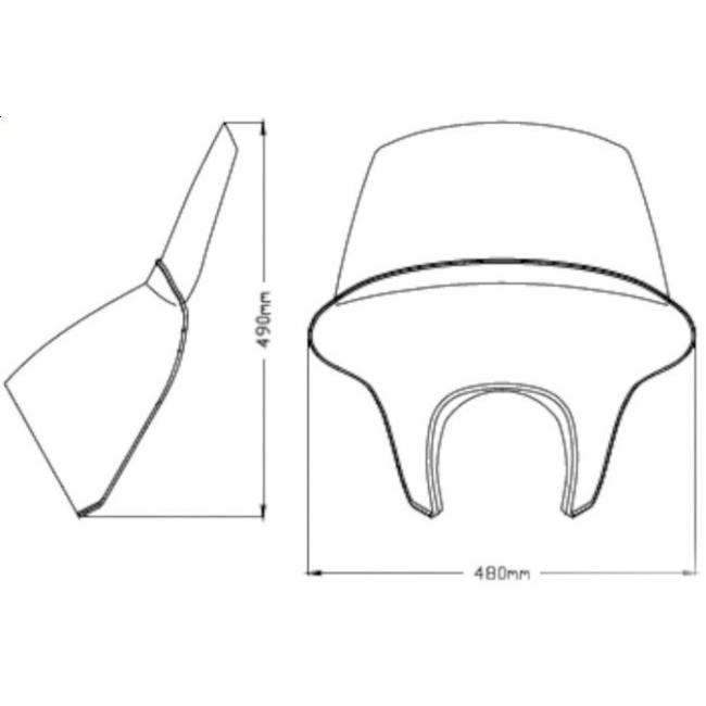 Puig プーチ ウインドシールド バットウイング SML(TOURING) スクリーンカラー：スモーク STREET XG750 STREET750 HARLEY-DAVIDSON ハーレーダビッドソン 外装 | Puig | 02