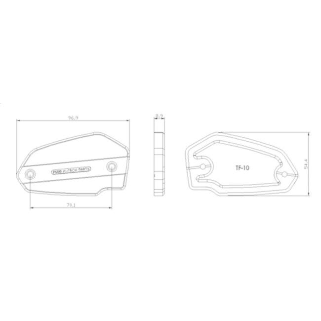 Puig プーチ BRAKE-CLUTCH FLUID TANK CAP(リザーバータンクキャップ) カラー：レッド KAWASAKI カワサキ マスターシリンダータンクキャップ・リザーバーカバー | Puig | 03