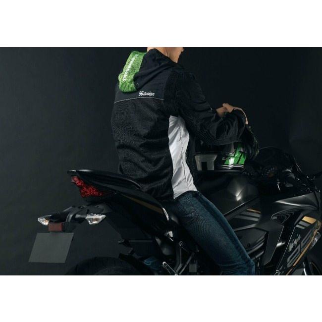 カワサキ（Kawasaki） カワサキ×56design ハーフメッシュパーカー