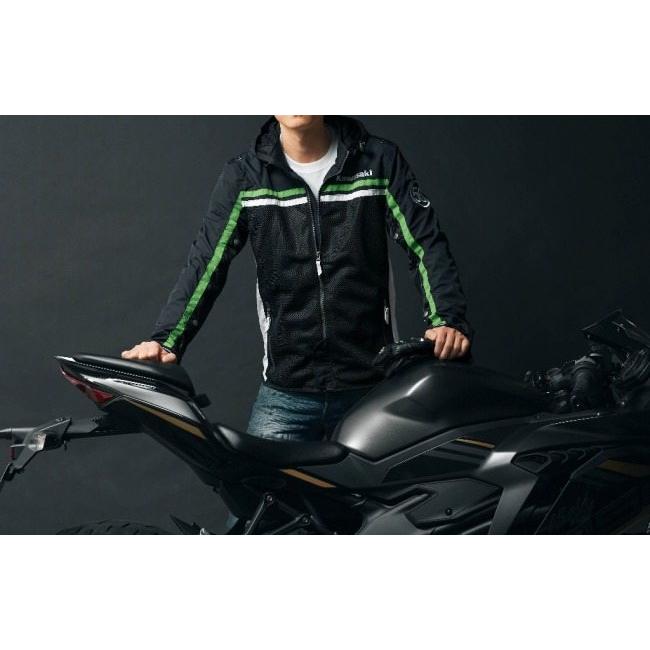 カワサキ Kawasaki カワサキ×56design ハーフメッシュパーカー