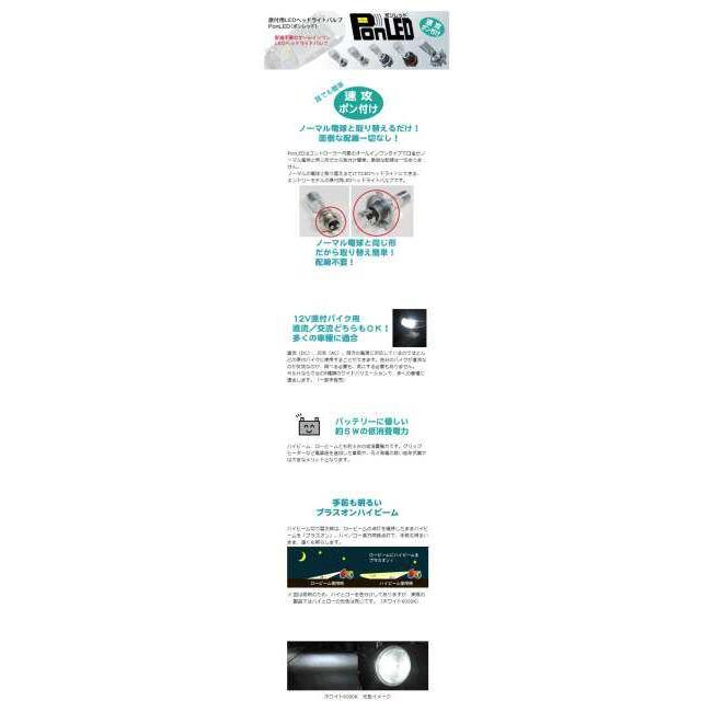 M&H マツシマ エムアンドエイチマツシマ 原付用LEDヘッドライトバルブ PonLED PH11 HONDA ホンダ SUZUKI スズキ YAMAHA ヤマハ LEDヘッドライトバルブ | ブランド登録なし | 06