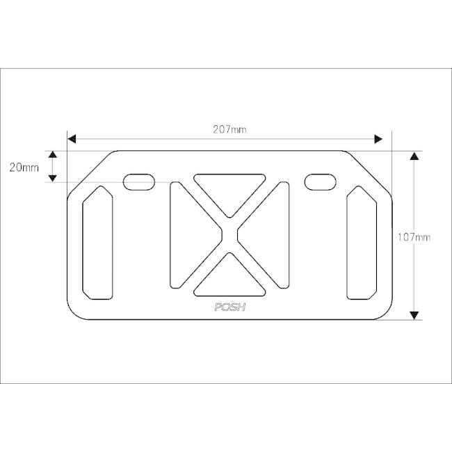 POSH Faith POSH Faith:ポッシュ フェイス ライセンスバックプレート カラー：シルバー(アルマイト仕上げ)｜webike｜05