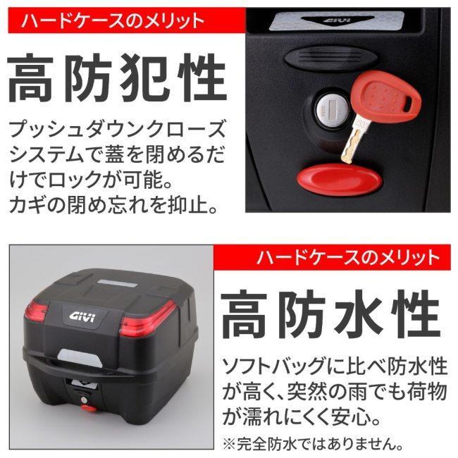 GIVI（ジビ） ATLASシリーズ B33NM 未塗装ブラック リアトップケース