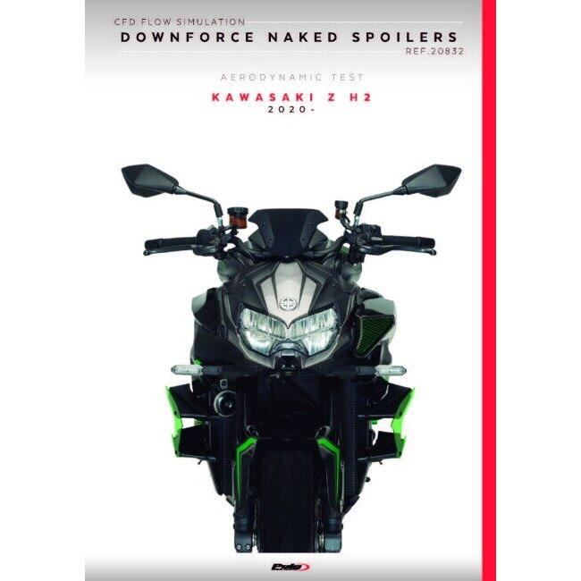 Puig プーチ サイドダウンフォースネイキッドスポイラー カラー：ブラック Z H2 SE KAWASAKI カワサキ スポイラー・ウイング 外装の画像