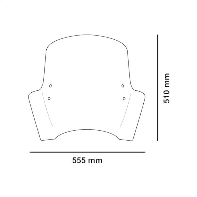 Puig プーチ ウインドシールド T.X.(Windshield T.X.) FIDDLE 125 IE 4T AC LC 50 SYM スクリーン 外装の画像