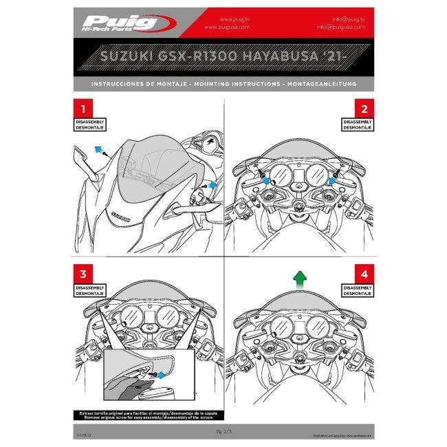 Puig プーチ レーシングスクリーン Z-Racing カラー：クリア GSX-R1300 HAYABUSA SUZUKI スズキ｜webike｜06