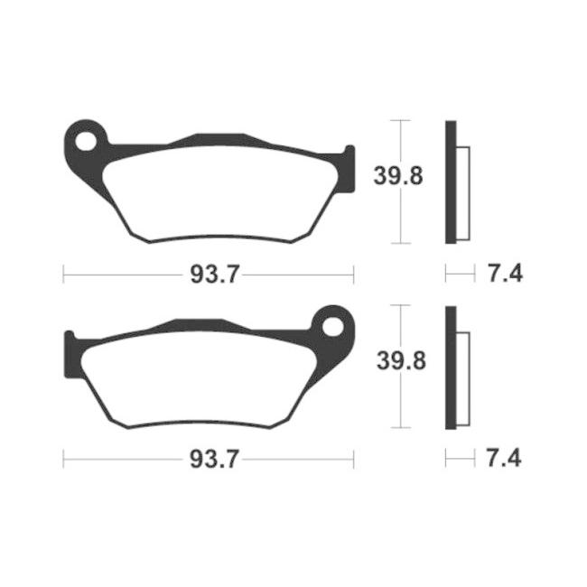 TECNIUM テクニウム Scooter Organic Brake pads ME175 C 400 GT ABS C 400 X ABS C1 125 ABS C1 200 ABS