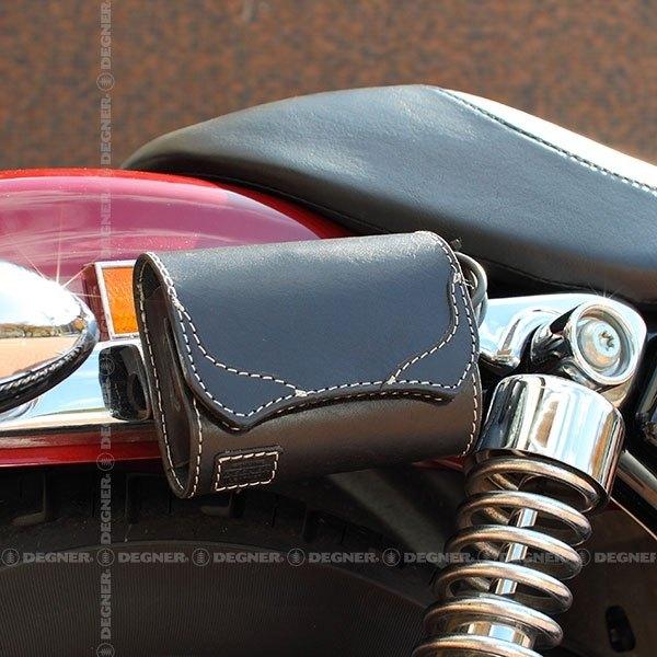 DEGNER（デグナー） 全別体式レザーETCケース カラー：ブラック-レッド