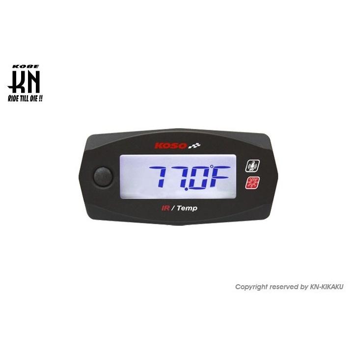 KOSO コーソー Mini4 表面温度計＆電圧計【タイヤ表面温度/シリンダーヘッドなど汎用+電圧計】非接触赤外線センサー式 DC12V車専用 電気・電圧計 計測ツール | KOSO