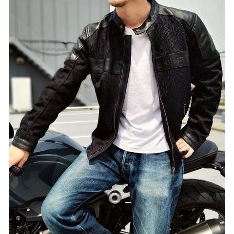 RIDEZ ライズ メッシュ ライダースジャケット　M RIDEZ ライズ CJ MESH JACKET サイズ：M レザージャケット ジャケット