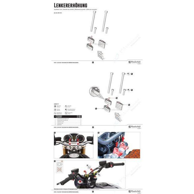 Wunderlich ワンダーリッヒ ハンドルアップキット RnineT /5 Pure Scrambler Urban G/S BMW ハンドルポスト・ハンドルライザー ハンドル周辺パーツ ハンドル | Wunderlich | 02