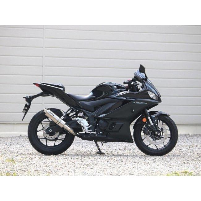 WR&rsquo;S ダブルアールズ リアエキゾースト スリップオンマフラー S.O.Vショート サイレンサータイプ：ソリッドチタン YZF-R25 MT-25 YAMAHA ヤマハ マフラー