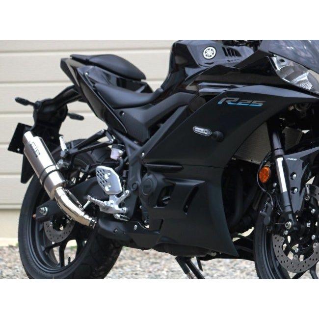 WR&rsquo;S ダブルアールズ リアエキゾースト スリップオンマフラー S.O.Vショート サイレンサータイプ：ソリッドチタン YZF-R25 MT-25 YAMAHA ヤマハ マフラー