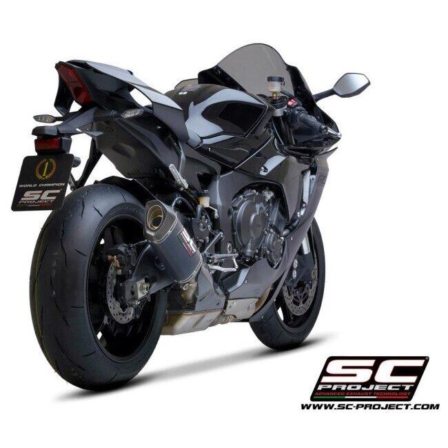 SC-PROJECT SCプロジェクト SC1-S スリップオンサイレンサー【公道走行可】 本体材質：カーボン YZF-R1 YZF-R1M YAMAHA ヤマハ スリップオンマフラー マフラーの画像