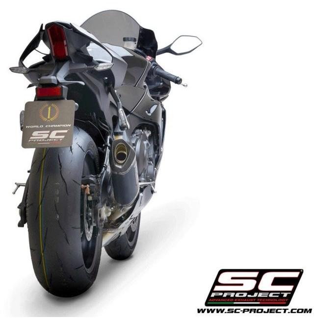 SC-PROJECT SCプロジェクト SC1-S スリップオンサイレンサー【公道走行可】 本体材質：チタン YZF-R1 YZF-R1M YAMAHA ヤマハ スリップオンマフラー マフラーの画像