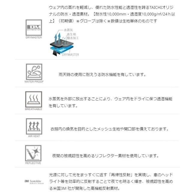 RS TAICHI アールエスタイチ RSR048 DRYMASTER [ドライマスター] レインスーツ レディース レインウェア アパレル