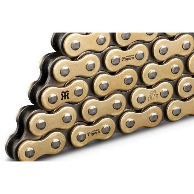 DID ダイドー 阪神タイガースコラボチェーン ゴールド＆ブラック 【カシメ(ZJ)ジョイント付属】 チェーンサイズ：530 チェーン 駆動系 | D.I.D | 02