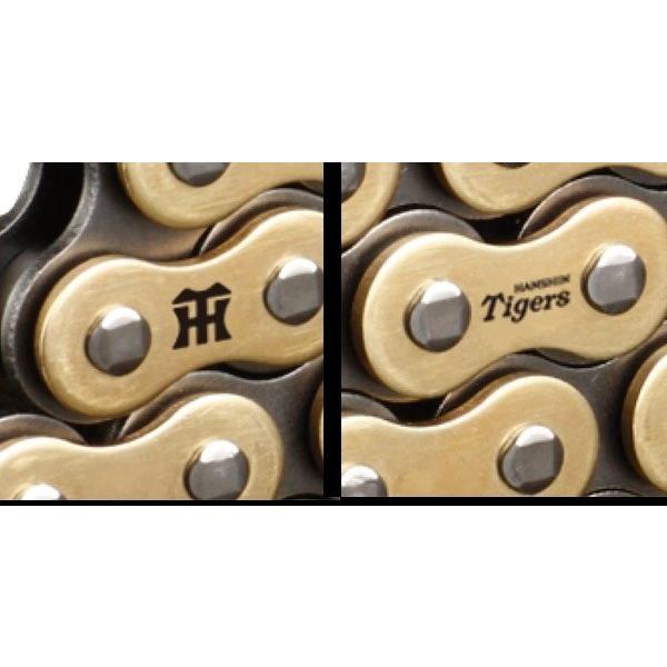 DID ダイドー 阪神タイガースコラボチェーン ゴールド＆ブラック 【カシメ(ZJ)ジョイント付属】 チェーンサイズ：530 チェーン 駆動系 | D.I.D | 03