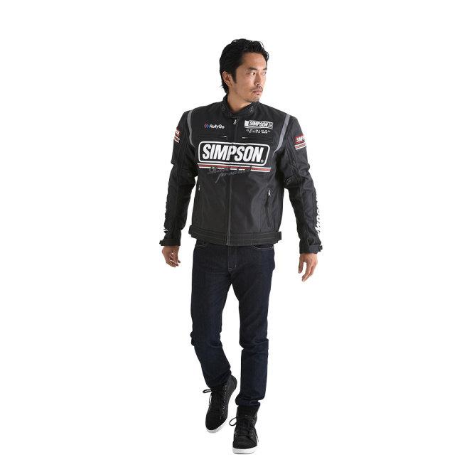 シンプソン　秋冬　4L 黒ジャケット シンプソン秋冬ジャケット 4L バイク用ウェア シンプソン ジャケット